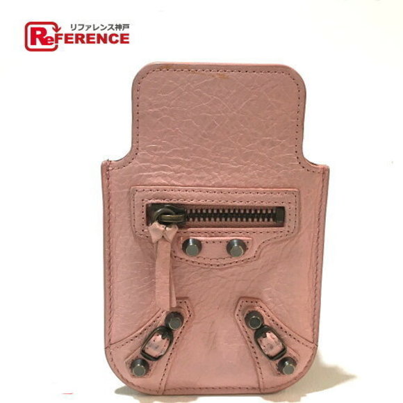 Balenciaga Smartphone Case Leather Pink Beige - Picture 1 of 8